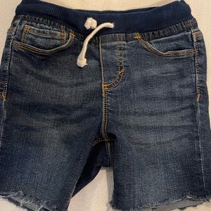 Old Navy size 4t denim jean shorts drawstring waist EUC